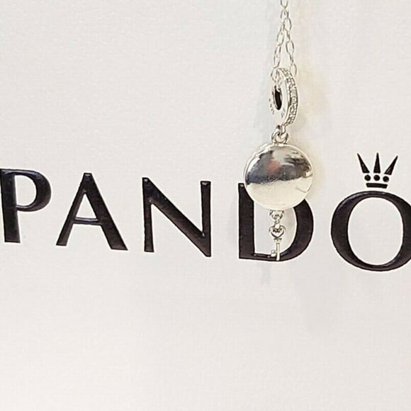 Authentic Pandora Sterling Silver *RETIRED* Regal Key Dangle Charm 797660CZ - Picture 7 of 13